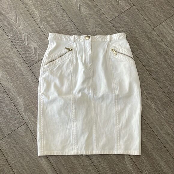 CELINE white denim skirt - Picture 2 of 6